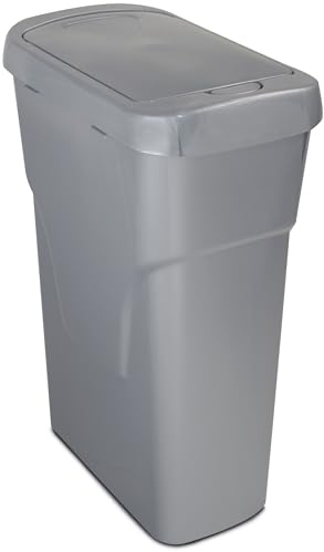 25L Mülltonne Grau Recyclingtonne 21x36x52cm abnehmbarem Küche Trash Bin