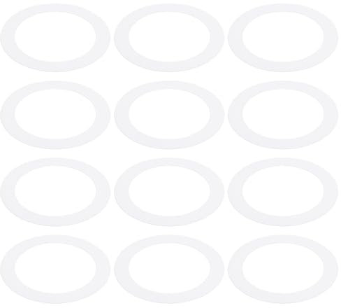 PATIKIL Goof Rings Inner Diameter 4.25, Outer Diameter 6.69, 12 Pcs Metal Goof Rings Cover Recessed Light Trim for Ceiling Wall Fixtures Can Lighting Down Light LED, Matte Finish White