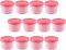 Lot de 12 mini récipients réutilisables pour crème glacée avec couvercles, conteneurs de stockage de condiments, pots à collation, contenants alimentaires de cuisine, 100 ml (rose)