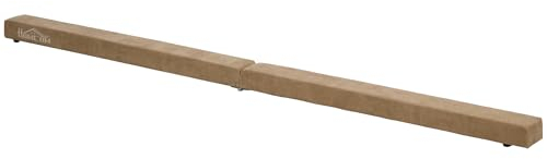 HOMCOM Schwebebalken 210cm Faltbar Gymnastik Balance Beam für Kinder und Erwachsene Balken Turnen Gymnastikbalken, Trainingsgeräte Balancierbalken für Zuhause Fitness Training Turnen, Braun