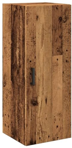 vidaXL Wandschrank Altholz-Optik 34,5x34x90 cm Holzwerkstoff, Schrank, Hängeschrank, Beistellschrank, Lagerschrank, Hängewandschrank, Schwebeschrank