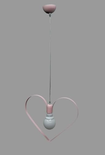 Light&More Lampadario per cameretta Cuore 1 luce rosa