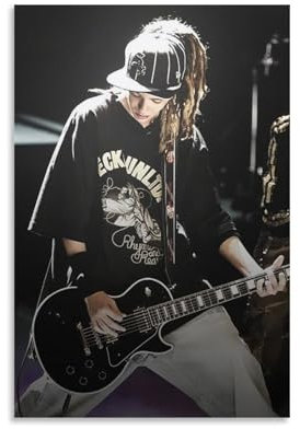 LDLTEGRM Tom Kaulitz Leinwandbild, Motiv: Promi-Sänger, Poster, Vintage-Ölgemälde, Druck, kreative moderne Kunst, Teenager, Mädchen, Zimmer, Büro, Dekoration, 20 x 30 cm, ungerahmter Stil