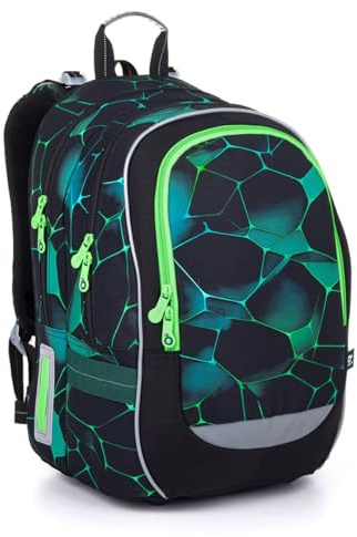 TOPGAL Schulrucksack für Jungen ab 2. Klasse, ergonomisch & leicht, wasserabweisend, mit reflektierenden Elementen, 26 L Schulranzen mit Brustgurt & Rückenpolsterung (Grün)