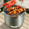 Barbecue de table rond, barbecue portable au charbon de bois, répartition de la chaleur, réchaud de camping pour l'extérieur, cuisine de camping
