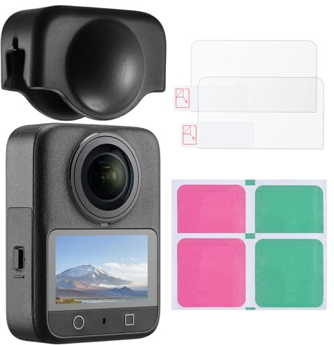 K&F CONCEPT Silikon Schutzhülle, Schutzfolie Objektivschutz für Osmo 360 | 2X Displayschutz, Antifingerabdruck, Kratzfest, Osmo 360 Zubehör, PT03