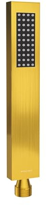 Handbrause Balneo Cascade Modell 2, G1/2, Gold | AISI-304-Edelstahl; 1 Strahlart; für 1–3 bar; Durchfluss 7,8 l/min; kompatibel mit Standard-Duschschläuchen
