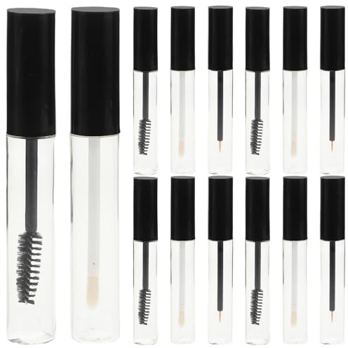 CIYODO 15 Stück Leere Lipglossrohre Wimperntusche Empty Brow Tube Mascara Auftragehilfe Lipglossverpackung Flasche Petg. Transparent