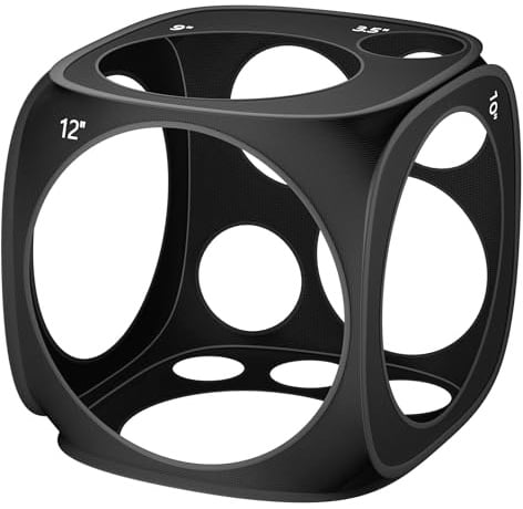 13 Sizes Balloon Sizer Cube Box (2-12 Inch), Collapsible Balloon Measurement Tool for Party Arch Decorations & Columns (Black)