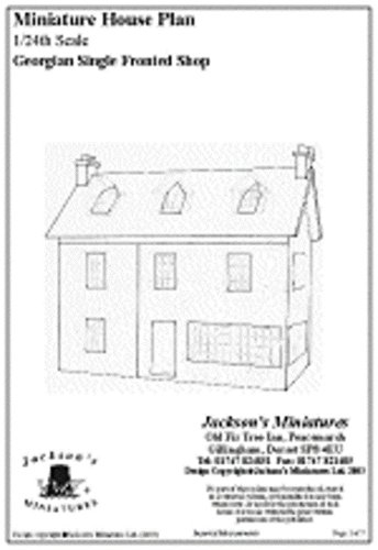 Melody Jane Casa delle Bambole Plans Costruisci Il Tuo 1:24 Scala Georgiano da Negozio e Accommodation