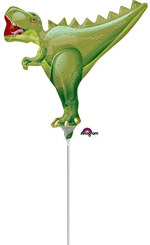 T-Rex Mini Shape Foil Balloon (Inflated Stick Included)