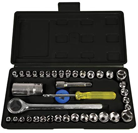 kenable 40 Piece Ratchet Socket Set Metric and Imperial with Storage Case