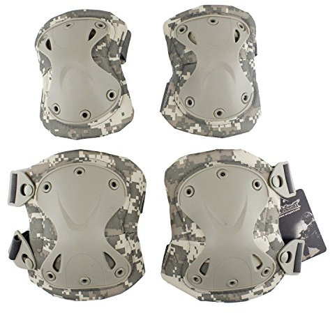 Set King Kong tattico, sportivo, protettivo, per esterni, multicolore, con ginocchiere e gomitiere di sicurezza, per caccia softair militare