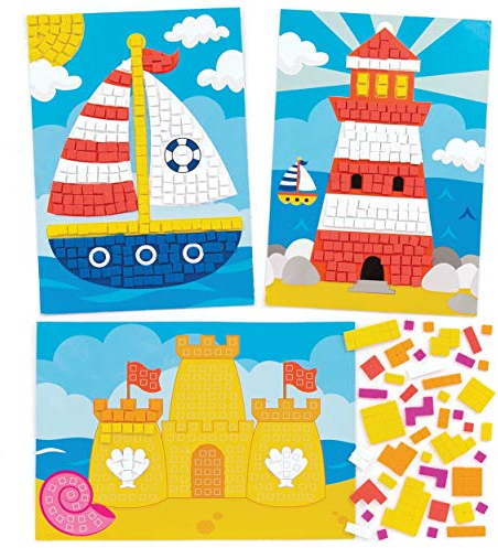 Seaside Mosaic Picture Kits (Pack of 4)