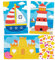 Seaside Mosaic Picture Kits (Pack of 4)