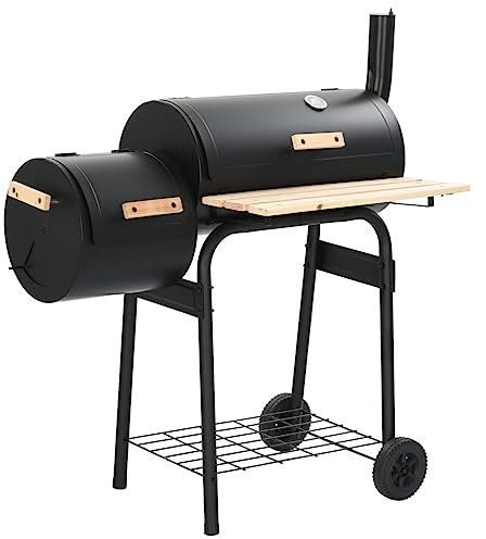 vidaXL Holzkohlegrill Standgrill Gartengrill Grillwagen Grill Barbecue Smoker