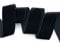 Elastisches Samtband Schwarz (725) 1 m x 36 mm METERWARE Stretch Velour extrem dehnbar einseitig Samt 20% Elasthan zum nähen