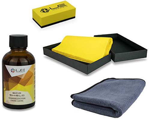Liquid Elements - Eco Shield Kits - Keramikbeschichtung mit Langzeit-Versiegelung (Diverse Varianten) (Eco 50ml + Block + Scatter (ohne IPA))