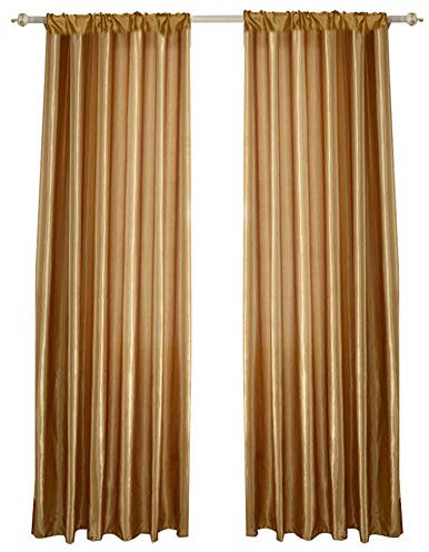 Tenda Oscurante con Occhielli per Finestra Tenda Oscurante Termica in Raso per Interni Decorazioni per Camera da Letto, 1 Pannello, 100 X 200cm (Marrone)