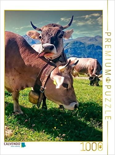 CALVENDO Puzzle Bergkühe | 1000 Teile Lege-Größe 48 x 64 cm Foto-Puzzle für glückliche Stunden