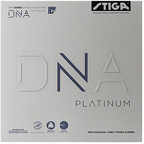 STIGA Unisex-Adult DNA Platinum M Tischtennisbelag, Schwarz, 2.3