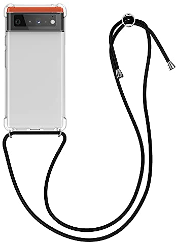 kwmobile Necklace Case kompatibel mit Google Pixel 6 Hülle - Silikon Cover mit Handykette - Band Handyhülle Transparent