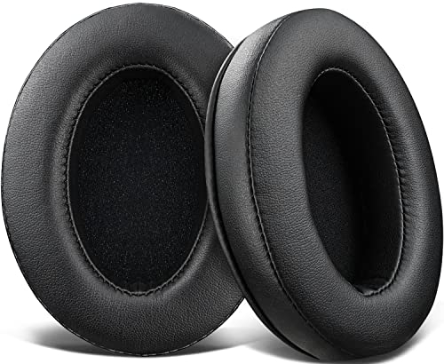 SOULWIT Cuscinetti Auricolari di Ricambio per HyperX Cloud I/II/III/Pro/Flight/Alpha, ATH M50X/M40X, SteelSeries Arctis 3/5/7/9X/Pro, Sony MDR 7506/V6, Turtle Beach Stealth 420X/600 (Nero)
