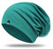 WANSSY® Damen Herren Unisex Uni Farbe Beanie mit Sternchen Fashion Einheitshröße Kopfbedeckung (Waldgrün)