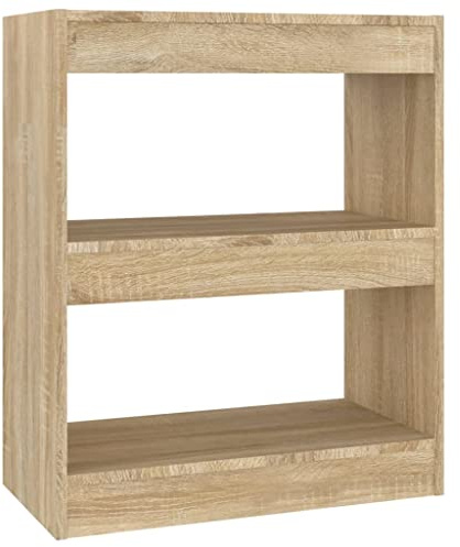 vidaXL Bücherregal Raumteiler Standregal Aktenregal Wandregal Regal Raumtrenner Aufbewahrung Büroregal Dekoregal Sonoma-Eiche 60x30x72cm