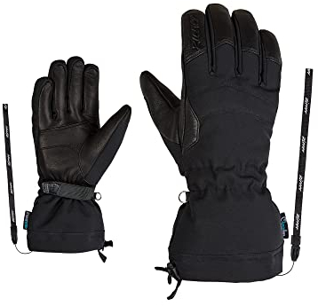 Ziener Damen KILATA Ski-Handschuhe/Wintersport | wasserdicht, Wolle, Freeride, Black, 7,5