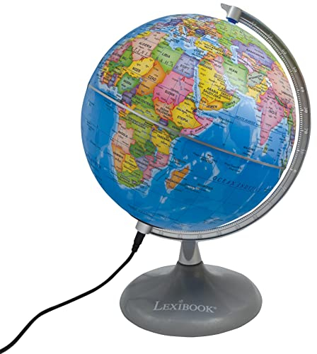 Lexibook PODŚWIETLANY GLOBUS-Planetarium, STEM, 2-w-1: Globus za dnia, Planetarium w nocy, NLJ185PL