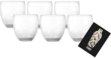 Acqua Morelli 6er Set Glas klar - 6x Wasserglas Tumbler neue Edition Relief Glas