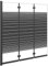 vidaXL Badewannenfaltwand 3-teilig 130x130 cm ESG Schwarz