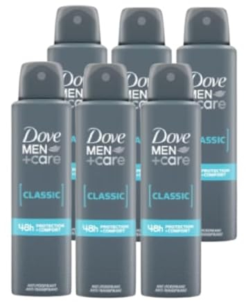 Dove Men + Care Classic Deodorant Spray - 6 x 150 ml