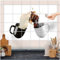 FoLIESEN Fliesenaufkleber - Deko-Bild für Bad, Küche, Badezimmer - Dekoration Fliesen-Bild selbstklebend - Kaffee trifft Milch, Fliese - Bild (BxH):15x20 cm - 60x40 cm / 8-tlg.