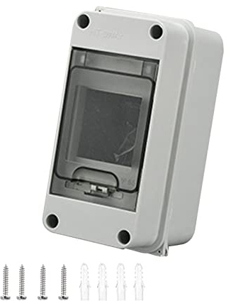 Boîte à fusibles en saillie, IP65, étanche, boîte de distribution en saillie, avec porte, 1 rangée pour 3 modules, bornes en laiton, pour jardin ou extérieur (1 rangée de 3 modules)