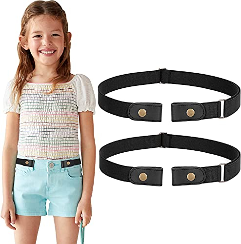 WERFORU Kein Schnallenstretchgürtel für Kinder Jungen und Mädchen Schnallenfreier Kindergürtel Bis zu 60cm