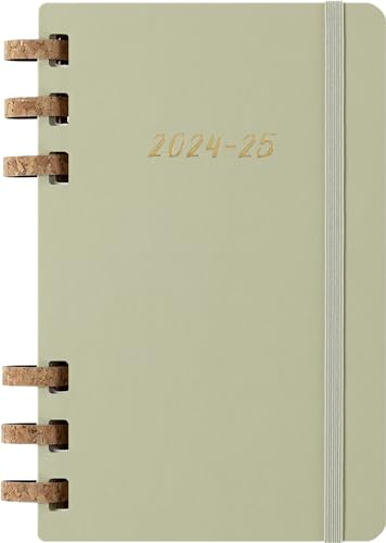 Moleskine Academic Monthly Planner 2025-25, Akademischer Monatsplaner 2024 -2024, 12-Monats-Wochen-und Monatsplanner, Universitätskalender mit Festem Einband, Größe, Farbe Crush Kiwi, Großes Format 15 x 21 cm