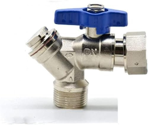 Valve Connector DN20 G3/4inch Female To Male Brass Angle Ball Valve With Fliter Strainer Wall-hung Boiler Water Gas Oil