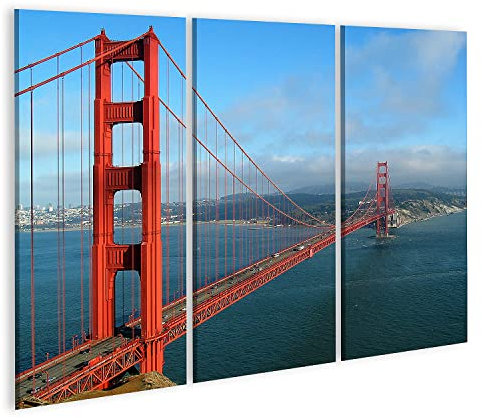 islandburner Prime Bild auf Leinwand Golden Gate Bridge Bilder Wandbilder Poster