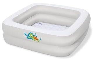 Avilia Piscina Gonfiabile per Bambini con Disegno Tartaruga | Ideale per Viaggi | PVC Resistente | 86x25x86cm | Grigio Neutro