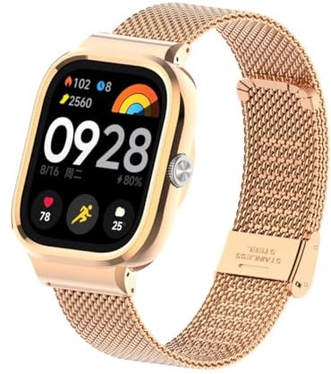 T-BLUER Correas compatibles con Xiaomi Redmi Watch 5/4 Correa,Acero Inoxidable de Reemplazo de Metal Pulsera Accesorios para Redmi Watch 4/5 Smartwatch