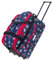 Reisetrolley Weekender Duffle Elephant Travel 55 cm Trolley Reise Damen Herren Handgepäck Reisetasche Rollen (Blue Flower (blau) 13024)