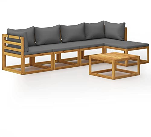 Festnight Gartenlounge Klein Gartenmöbel Set Holz Balkon Lounge Sofa Outdoor Balkonmöbel Kleiner Balkon Gartensofa Lounge Sofa Sitzbank Garten Sitzgruppe Loungemöbel Terasse