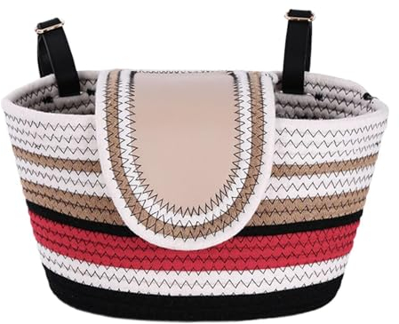 JISADER Fahrradkorb, Fahrrad-Lenkerkorb vorne, Fahrradkorb mit Riemen, zum Radfahren,