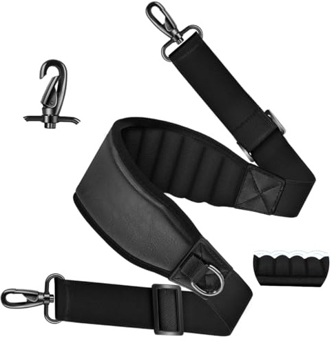 ZINZ Correa Bolso 60 Pulgadas con Amortiguación 3D | Suave & Cómodo, Ganchos Metal Giratorios, Hebillas Dobles, Para Portátiles, Bolsas & Bolsas Deportivas