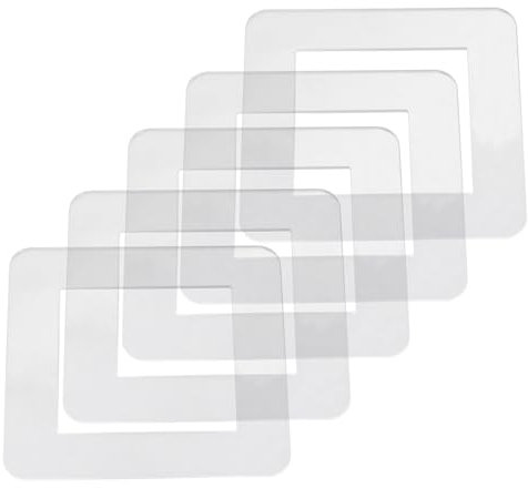 FOYTOKI Placas De Cubierta Para Interruptores De Luz Acrílicas Transparentes 5 Piezas Protección Resistente Para Enchufes Hogar Decoración Del Hogar Fácil Instalación