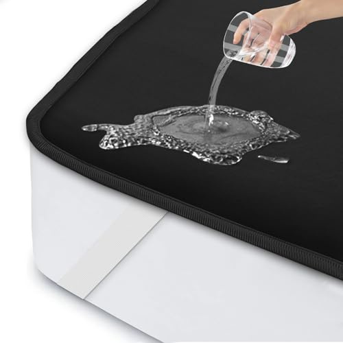 ohano Matratzenschoner 90 x 200 cm wasserdicht Inkontinenzunterlage waschbar,Matratzenschutz wasserdicht, Matratzenüberzüge, Inkontinenz Bettunterlage,wasserdichte Matratzenauflage-Schwarz