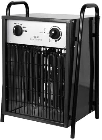 LZQ Termoventilatore elettrico a risparmio energetico, riscaldamento industriale professionale, riscaldatore elettrico con termostato integrato, 3