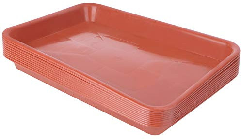 Milisten 10pièces Plateau De Pot De Plastique Oblong Lot de Souches De Drainage pour Intérieur Et Extérieur Assiette De pour Plantes